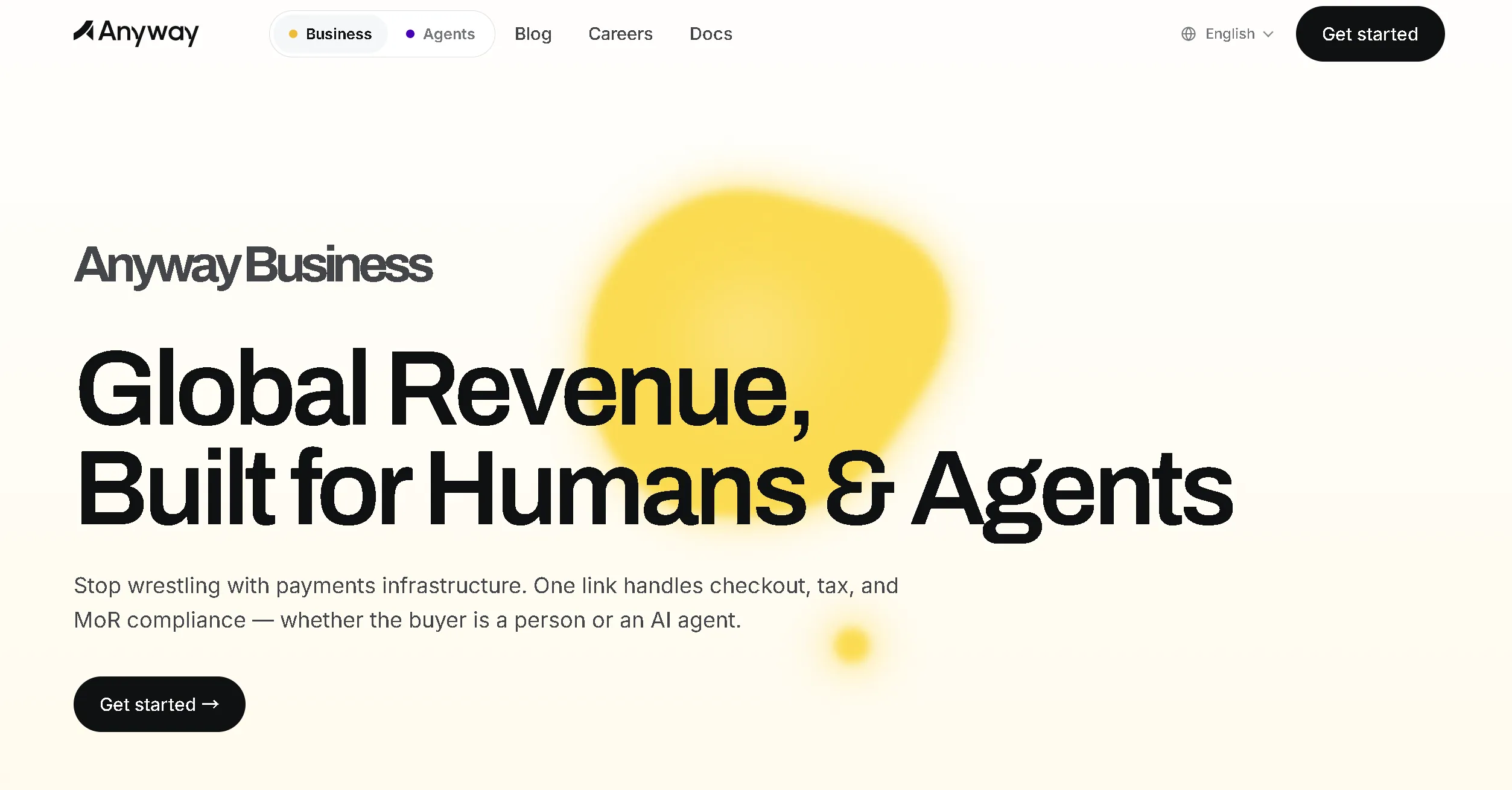 Anyway Business — global revenue infrastructure for humans and AI agents