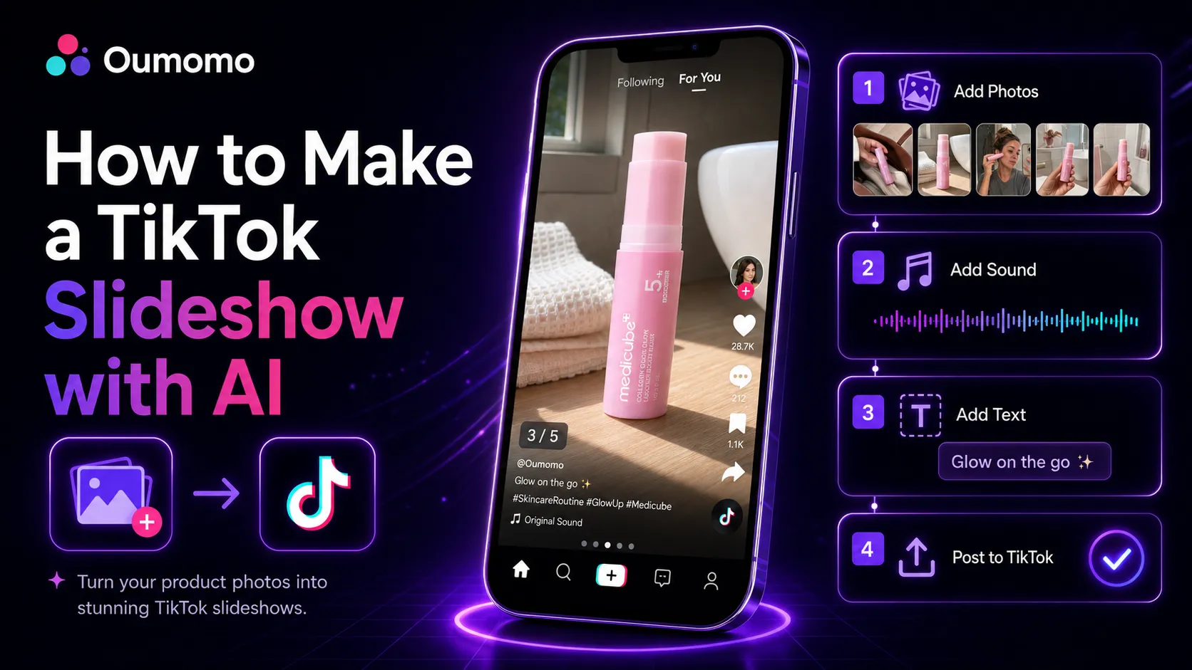 How to make a tiktok slideshow with ai